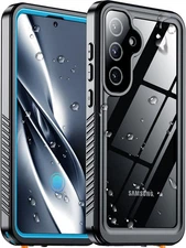 Temdan Designed for Samsung Galaxy S25 Case 6.2, LightBlue/Clear 