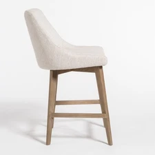 Taylor Collection Birch Wood Bar Stool with Upholstery