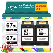 HP 67XL Black Ink Cartridge, Compatible with HP 67XL Envy DeskJet