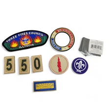 BSA Boy Scouts of America Lot of 8 Patches and Shoulder Loops NEW Unused