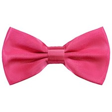 SYAYA Men Pre Tied Silk Formal Tuxedo Bow Tie, Teen Boy Tux Bowtie For Hot Pink