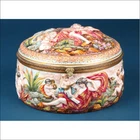 Important Antique Large Capodimonte Porcelain Chest. Naples, Italy, Circa 1800