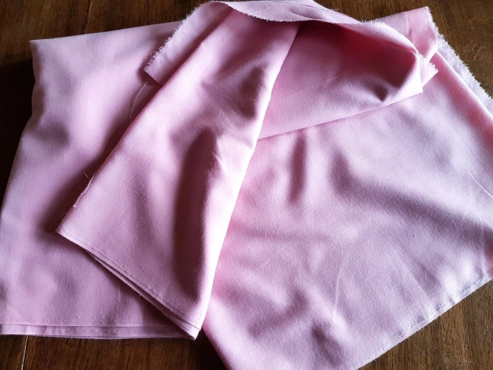 Tissus en fil de coton vieux rose - 145cm x 100 cm - Photo 2/3