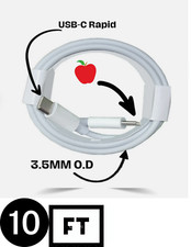 New  For Apple iPhone Rapid USB-C 10ft Charging Tangle Free Cable
