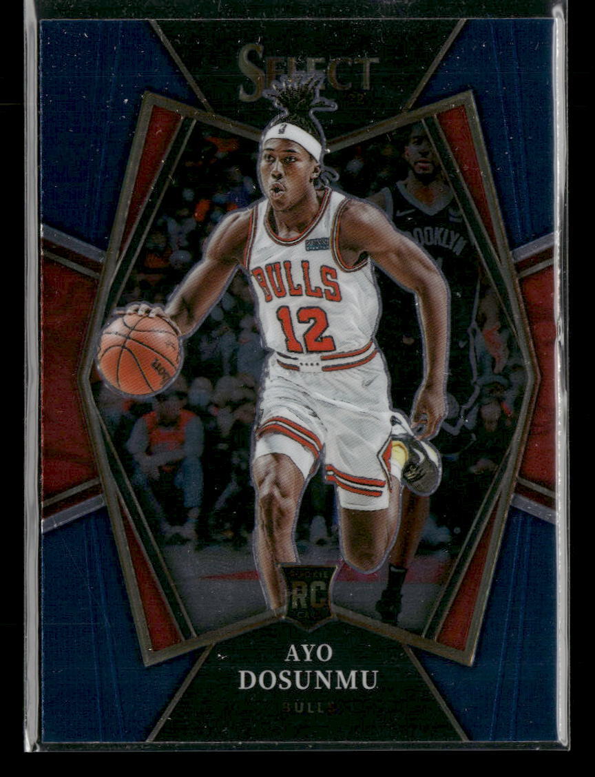 2021-22 Panini Select #154 Ayo Dosunmu Blue (Retail Base) Chicago Bulls Rookie