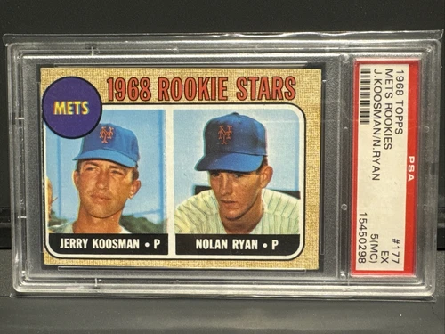 1968 Topps #177 Nolan Ryan Jerry Koosman  Rookie Card Fresh Grade PSA EX 5 (MC)