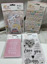 Rosie s Studio Unconditional 4 Pcs Puffy Sticker Stamps Die Cut Shapes Journal