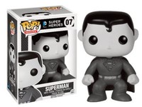 Superman Black White Exclusive Dc Comics Pop! Heroes #07 Vinyl Figur Funko