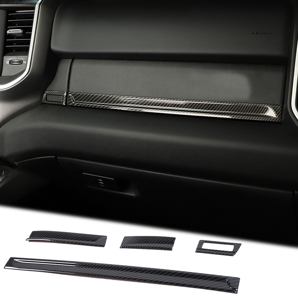 Real Carbon Fiber Side Trim Strips For 2018+ Dodge RAM 1500 Armrest Box – Sharp Upgrade