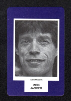 Mick Jagger Singer 1993 Face To Face Game Card Canadian Issue