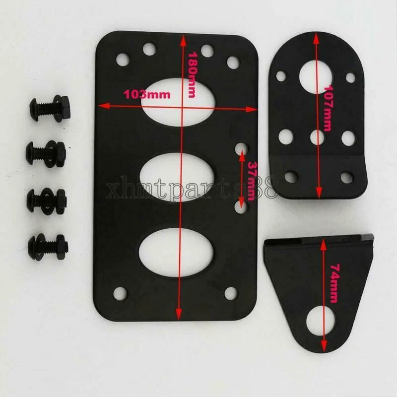 Black Motorcycle Side Mount License Plate Bracket Holder For Harley-Davidson US - Изображение 2 из 4