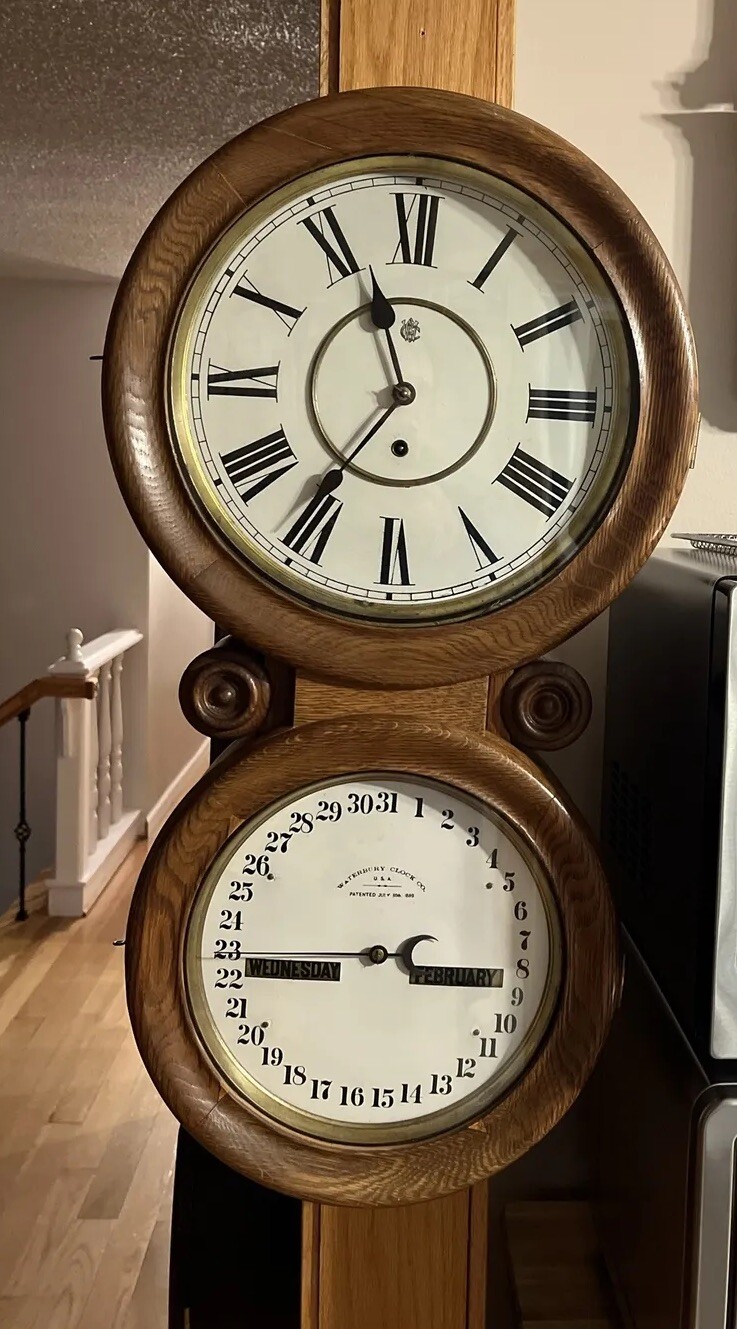 Waterbury Calendar Wall Clock eBay