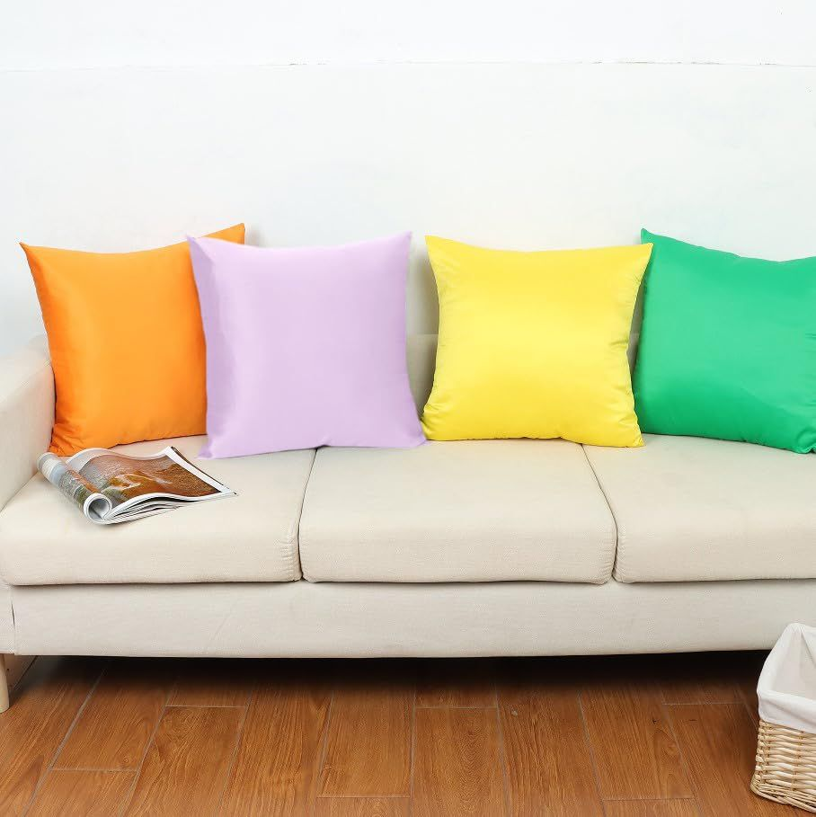 TREELY Lavender 18x18 Pillow Cover, Satin Decorative 18 x 18Inch, eBay