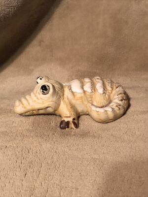 Vintage Ceramic Pottery Alligator Bug Eyes Funny Crocodile Reptile
