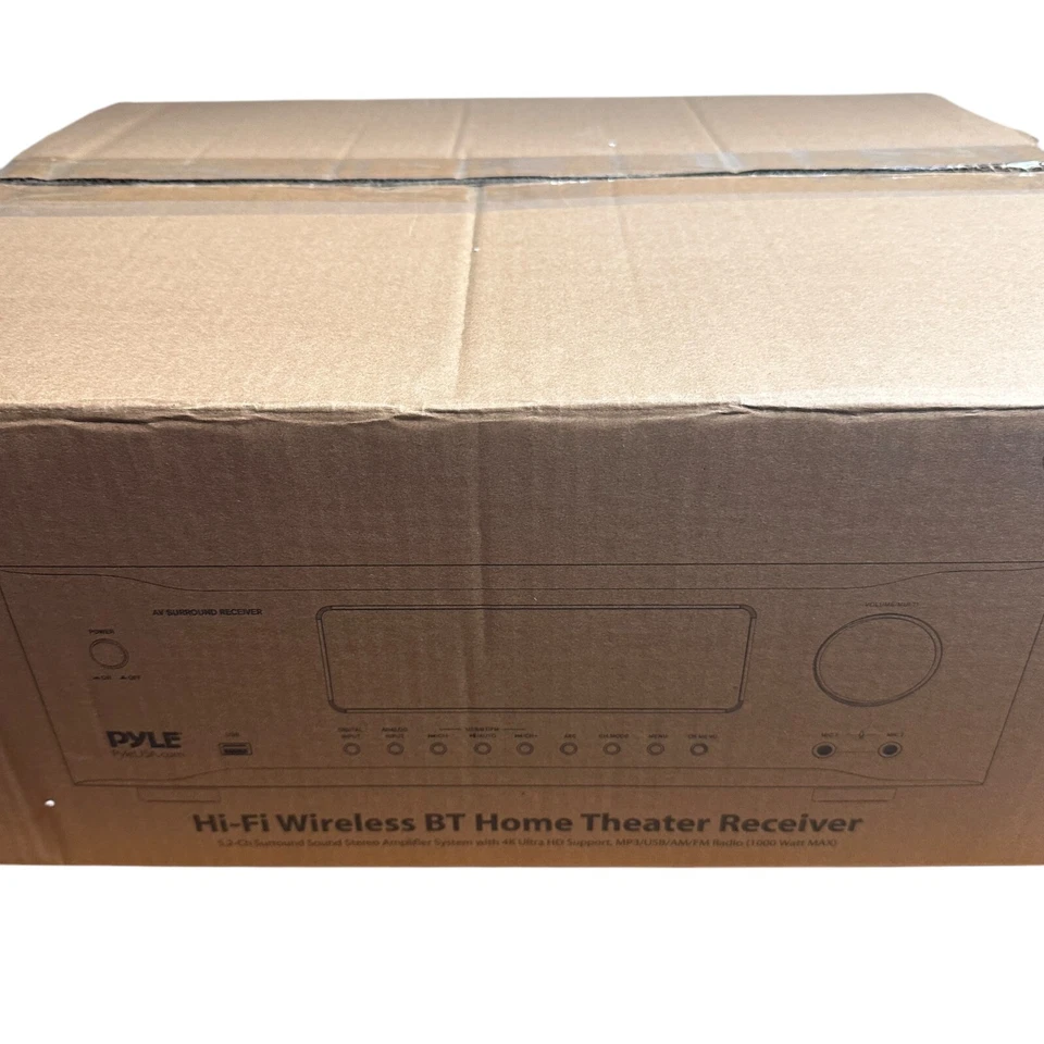 Pyle Hi-Fi Bluetooth Home Theater Receiver 5.2-Ch PT694BT-PARTS-TURNS ON AND OFF - Image 4 of 4