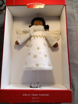 Wondershop Angel Unlit Tree Topper 13.75  Felt NIB