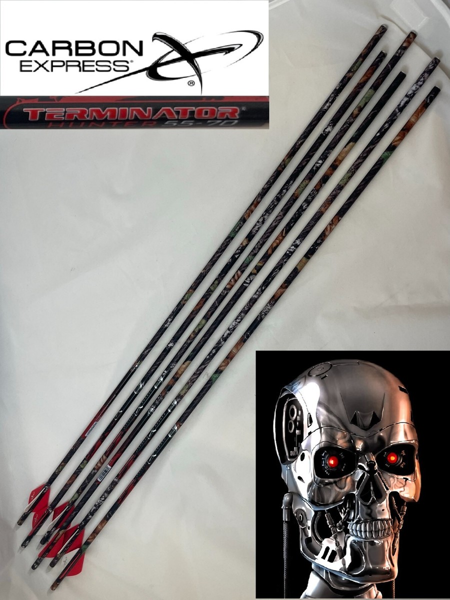 Flèches Carbon Express Terminator Lite 350 Mission - 12 Pièces, Camouflage, Avec Inserts