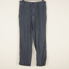 Zara Relaxed Drawstring Pull On Soft Cotton Blend Gray Pants Sz M