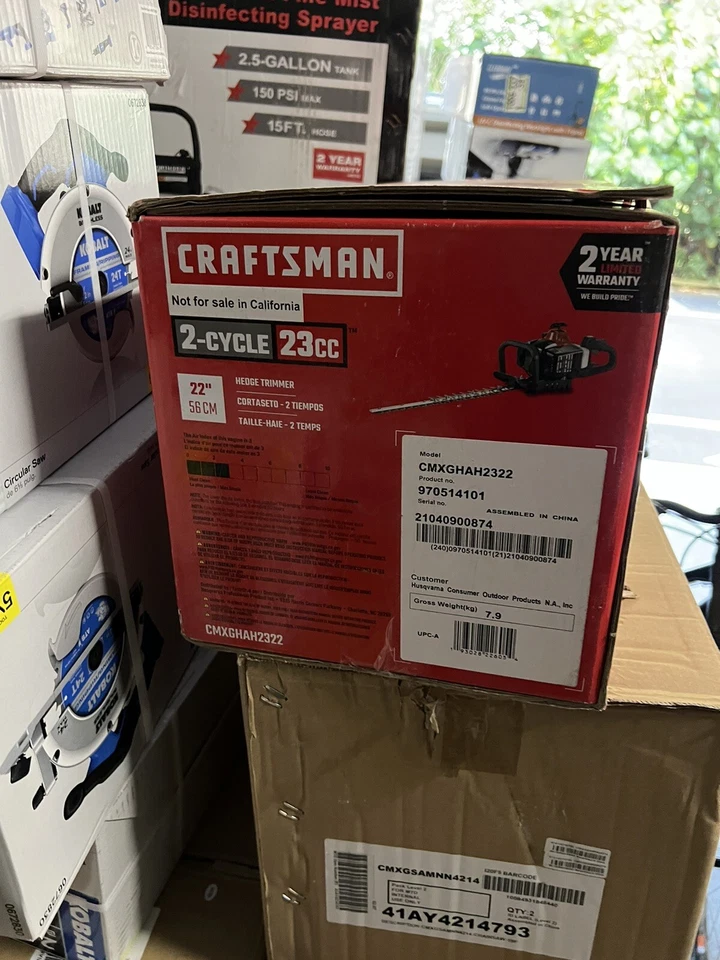TOTALMENTE NUEVO Cortasetos a Gas Craftsman 22"" 2 Ciclos 23cc (CMXGHAH2322) Foto 2 de 3