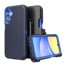 For Samsung Galaxy A15 5G Shockproof Defender Cover Armor Case Belt Clip