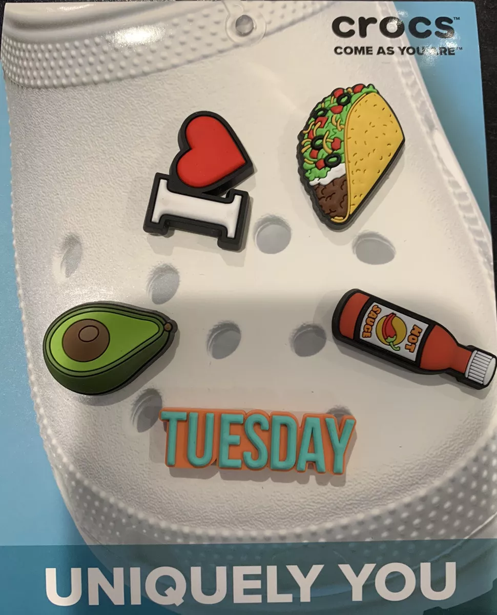 CROCS BRAND JIBBITZ SHOE CHARM AUTHENTIC I Love Taco Tuesday
