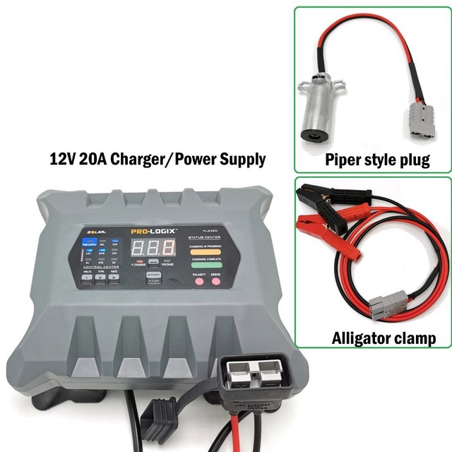 12v 20Amp Portable Power Supply/Battery Charger with Piper Style Single