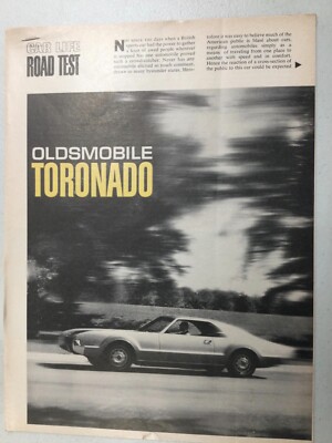 ToroArt10 Vintage Article Road Test 1966 Olds Toronado Feb 1966 6 page