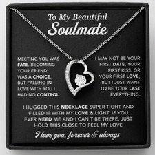To My Soulmate Necklace, Birthday Gifts For Her, Christmas Gift For Soulmate