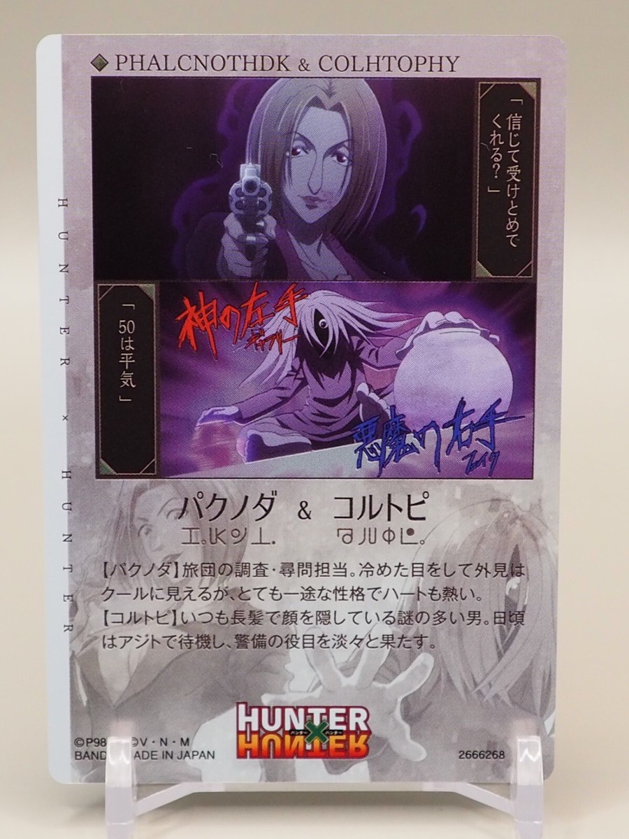 Phalcnothdk Colhtophy HUNTER x HUNTER Trading Card N 13 BANDAI