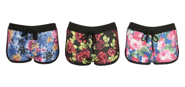 Girls Summer High Waist Casual Floral Beach Hot Pants Shorts Runner Bottoms Girls Summer High Waist Casual Floral Beach Hot Pants Shorts Runner Bottoms