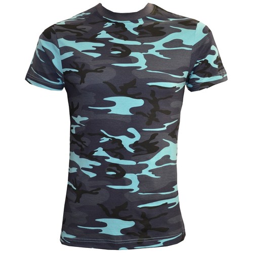 Mens Short Sleeved Camouflage T Shirt 100% Cotton US Army Military Combat - Picture 4 of 8