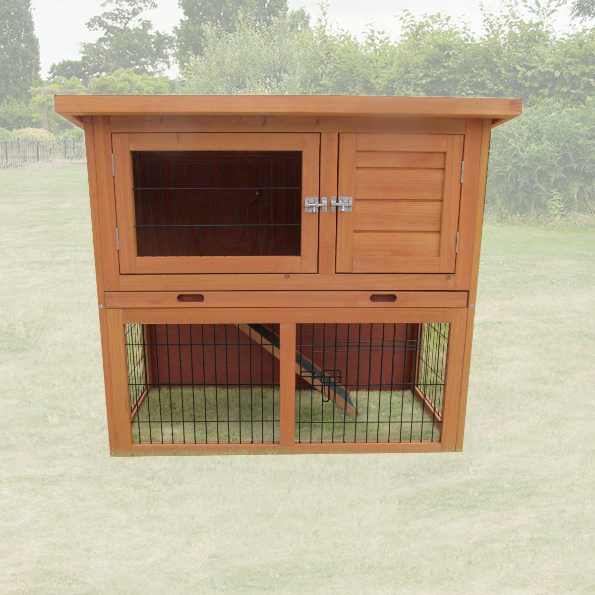 PISCES PETCARE Monza Rabbit Hutch with Run for sale online | eBay UK