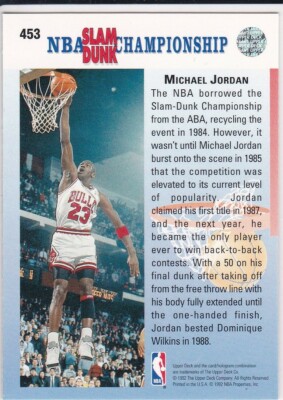 MICHAEL JORDAN In Your Face Upper Deck SLAM DUNK CHAMPION Bulls