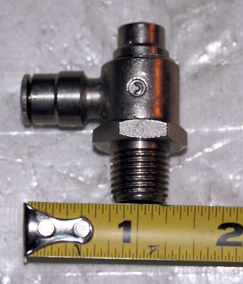 1/4'' NPT x 1/4'' OD Tube Push-In  Angle Throttle Valve Schenk