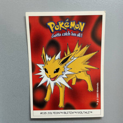 2000 Dunkin Boomer Pokemon Karten Sticker - # 135 Blitza / Jolteon (2)