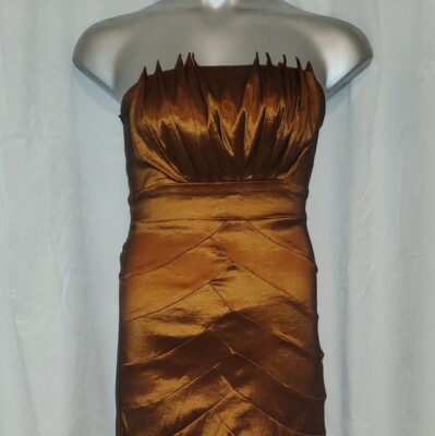 rust gold dress Corine Slip Dress in Rust – motelrocks-com-us main image 1