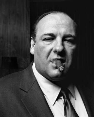 James Gandolfini Smokin' a Cigar Tony Soprano The Sopranos Photo Print  Poster