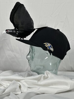Flapping Flying Baltimore Ravens Screeching Snap Back Fan Hat Red