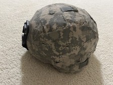USGI Advanced Combat Helmet With ACU Cover And Front Bracket EXCELLENT