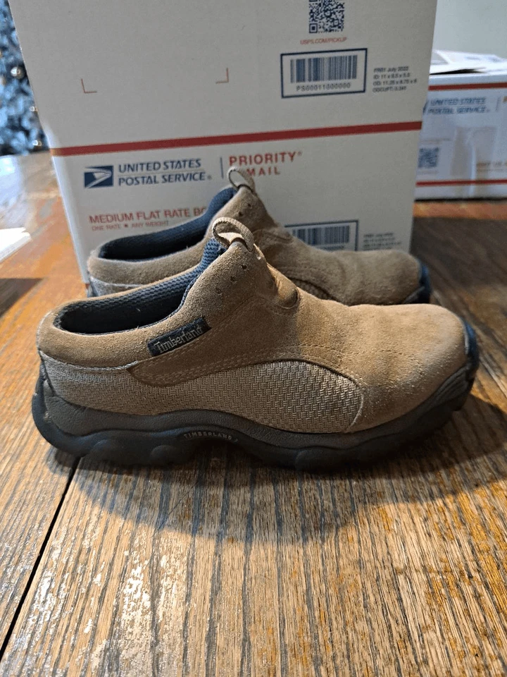 Zapatos sin cordones 5M Timberland de cuero marrón ACT Active Comfort Technology espalda baja Foto 2 de 4