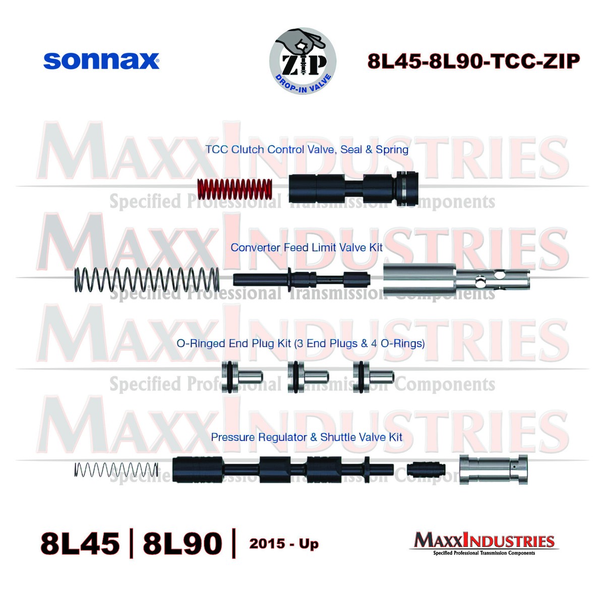 8L45-8L90 Transmission TCC Zip Kit® 2015-up Sonnax (8L45-8L90-TCC