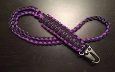 ONE (1) Paracord Lanyard + HK HOOK FOB 550 Cord USA Custom Colors! TJPARACORD