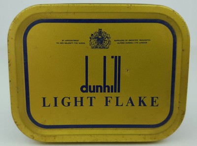 Vintage Dunhill Light Flake Pipe Tobacco Tin Container Advertisement England