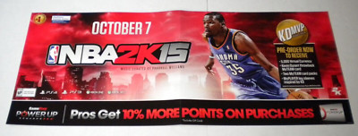 NBA 2k15 Kevin Durant Game Store Promotional Promo Display Poster Banner Sign
