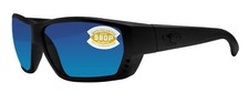 Costa Del Mar Tuna Alley Blackout Frame Blue Mirror 580P Plastic Polarized Lens