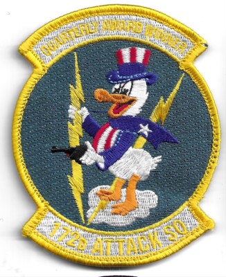 USAF PATCH  172 ATTACK SQUADRON ANG US AIR FORCE SQUADRON PATCH