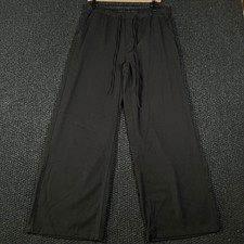 American Eagle Outfitters Wide Leg Pants Black Womans Size Small Stretch