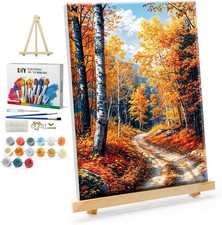 YOYA Framed Paint by Numbers Kit for Adults - 8 12 Inch, Autumn Landscape 006