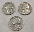 1950 P+D 1951 P Washington Quarters🔥90% Silver🔥Lot of 3 #W76