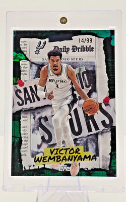 2025-26 Topps The Daily Dribble Victor Wembanyama #DD-11 Green Rainbow Foil /99